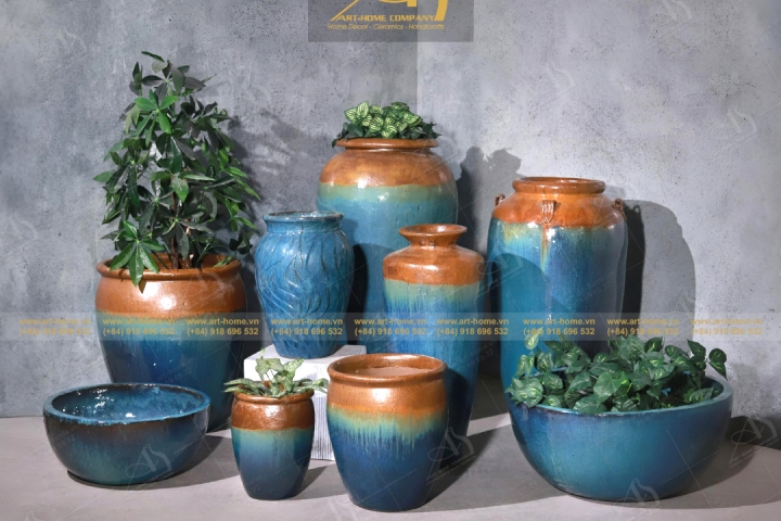 Chậu Gốm Trang Trí Cảnh Quan – Bí Quyết Nâng Tầm Không Gian Cho Resort, Villa, Quán Cafe, Khu Sinh Thái