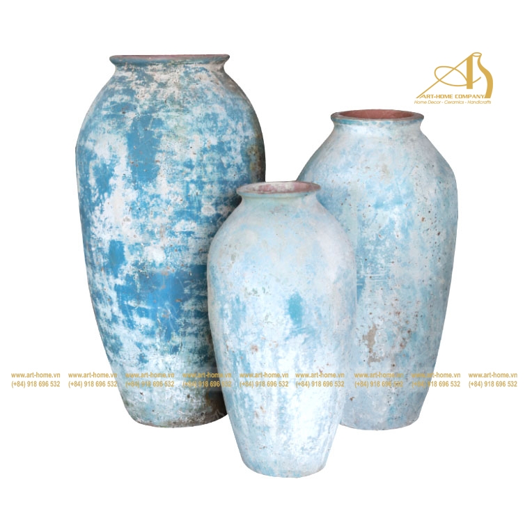 Chậu Gốm Atlantis Rỉ Nâu, Size S4, Không Quai, Trồng Cây, Trồng Sen, Làm Thác Nước, Trang Trí Sân Vườn_AN004H74GR