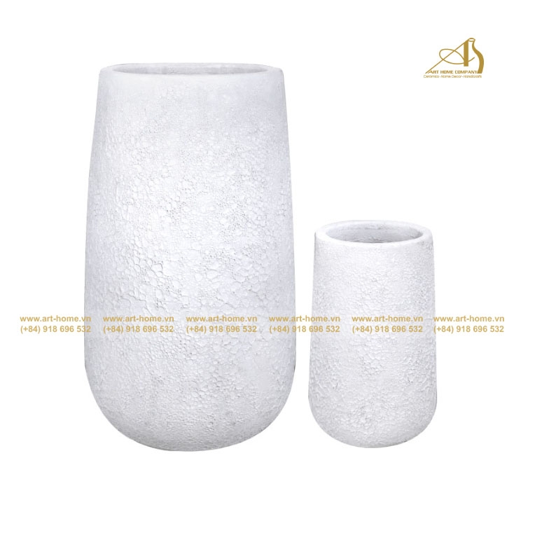 Chậu gốm Atlantis dáng cao, có 2 size, phù hợp trồng cây, trang trí sân vườn