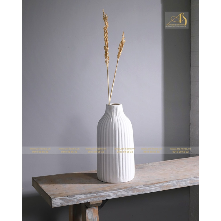 Bình hoa gốm Art-home, kiểu dáng độc đáo, phù hợp trang trí nhà cửa, làm quà tặng biếu_FI012H30