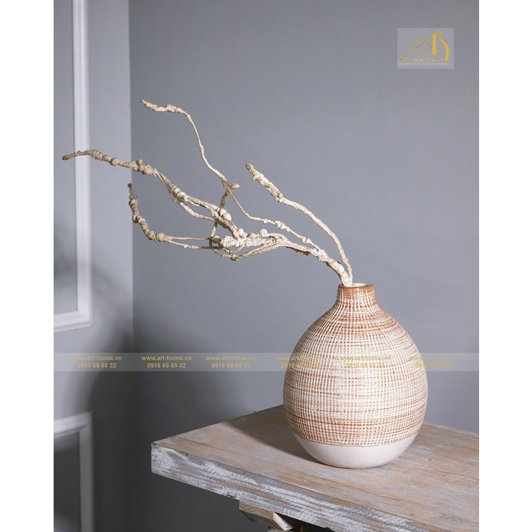 Bình hoa gốm Art-home, kiểu dáng độc đáo, phù hợp trang trí nhà cửa, làm quà tặng biếu_FI009H20