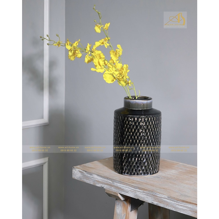 Bình hoa gốm Art-home, kiểu dáng độc đáo, phù hợp trang trí nhà cửa, làm quà tặng biếu_FI003H22