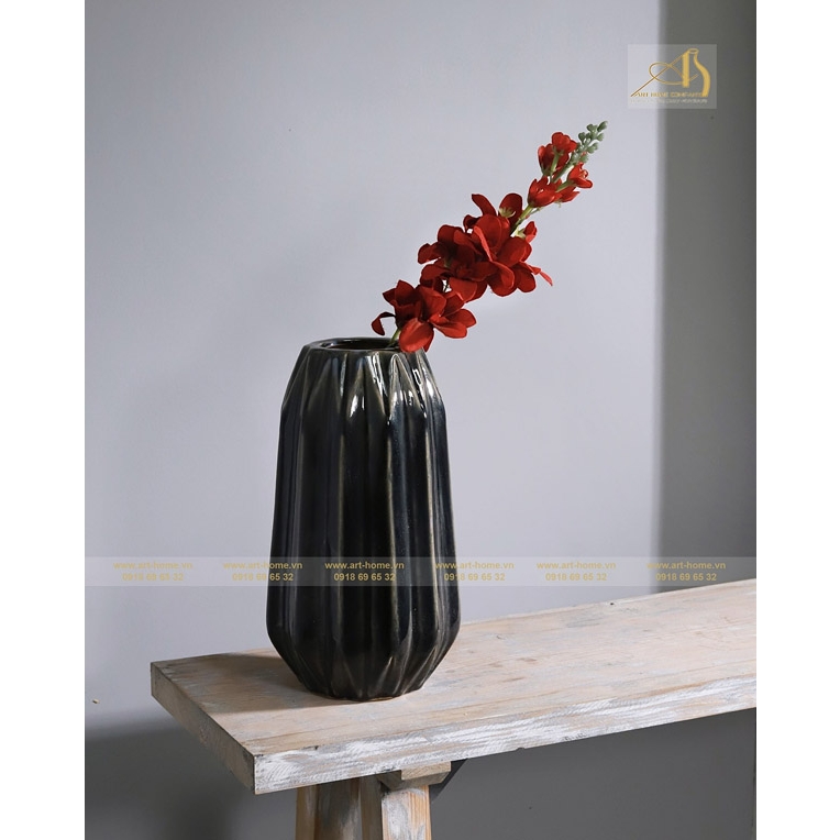 Bình hoa gốm Art-home, kiểu dáng độc đáo, phù hợp trang trí nhà cửa, làm quà tặng biếu_FI004