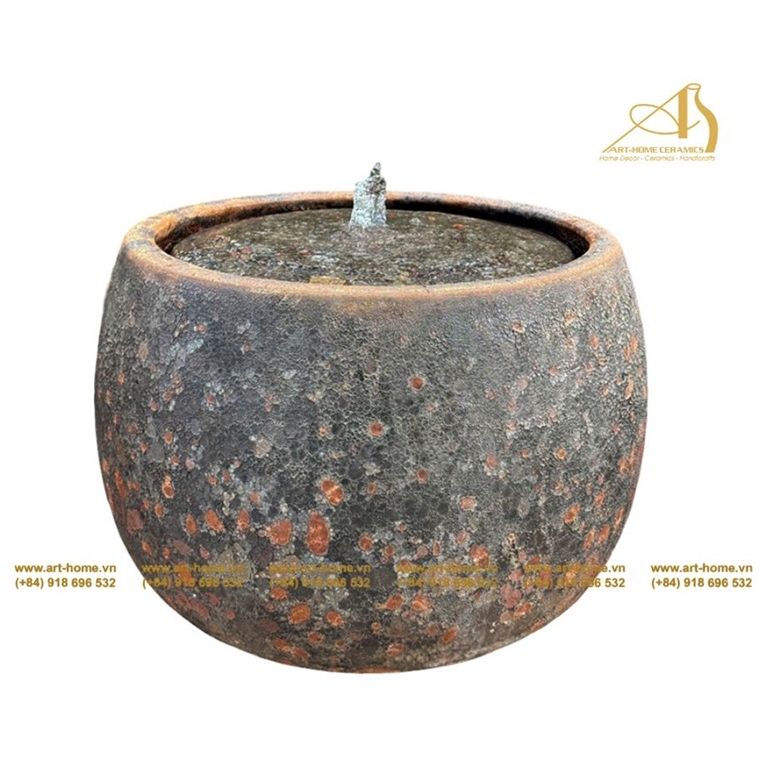 Thác Nước Gốm Art-Home Trang Trí Sân Vườn, Làm Cảnh Quan, Làm Quà Tặng Biếu_WF037H37RU