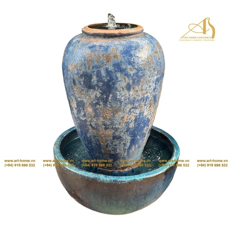 Thác Nước Gốm Art-Home, Dùng Trang Trí Sân Vườn, Làm Cảnh Quan, Làm Quà Tặng Biếu_AN018H69BU
