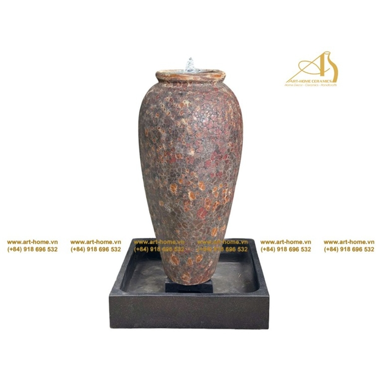Thác Nước Gốm Art-Home, Dùng Trang Trí Sân Vườn, Làm Cảnh Quan, Làm Quà Tặng Biếu_AQ087-1H110RU