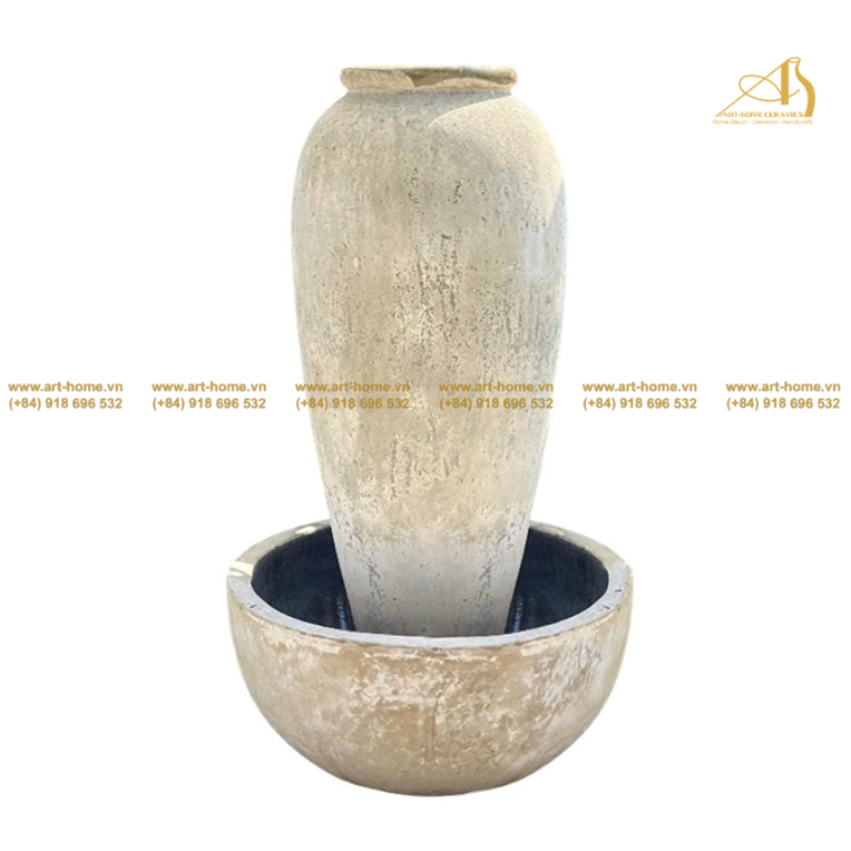 Thác Nước Gốm Art-Home, Dùng Trang Trí Sân Vườn, Làm Cảnh Quan, Làm Quà Tặng Biếu_AT086H115YR