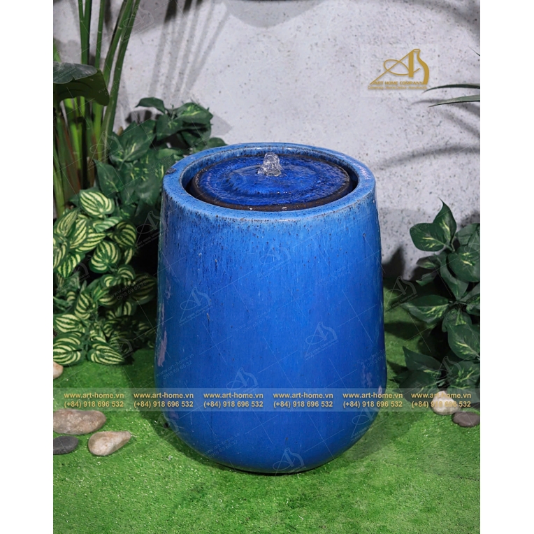 Thác Nước Gốm Art-Home Trang Trí Sân Vườn, Làm Cảnh Quan, Làm Quà Tặng Biếu_WF012H51BU