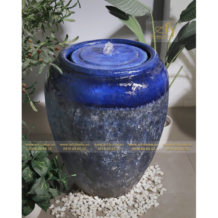 Thác Nước Gốm Art-Home Trang Trí Sân Vườn, Làm Cảnh Quan, Làm Quà Tặng Biếu_WF015H68BUO