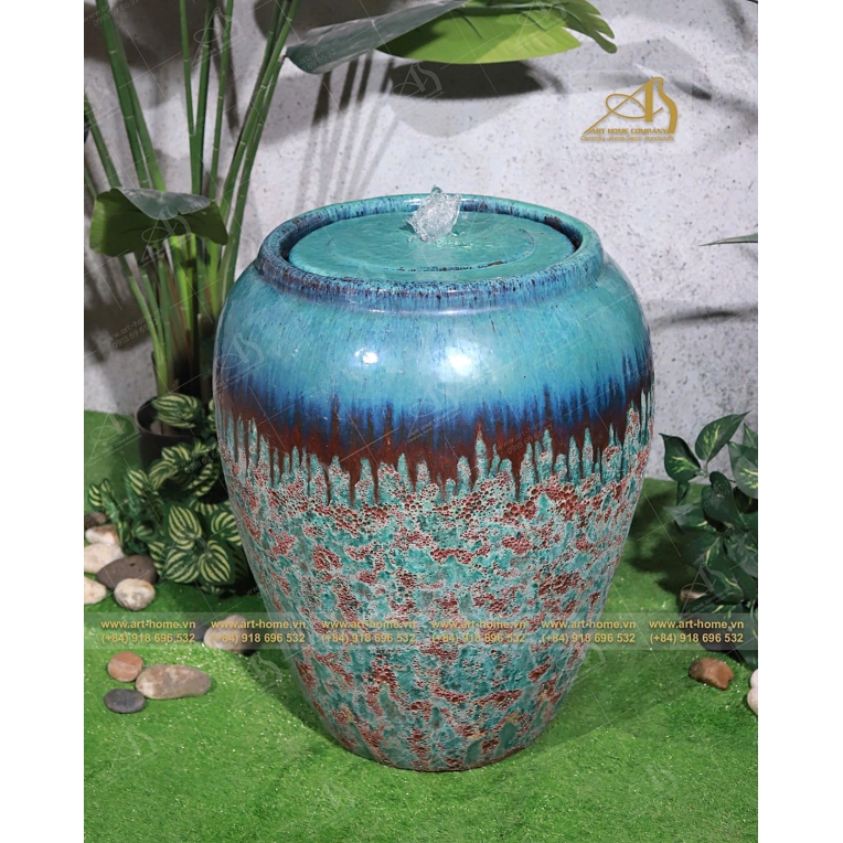 Thác Nước Gốm Art-Home Trang Trí Sân Vườn, Làm Cảnh Quan, Làm Quà Tặng Biếu_WF015H68JGO