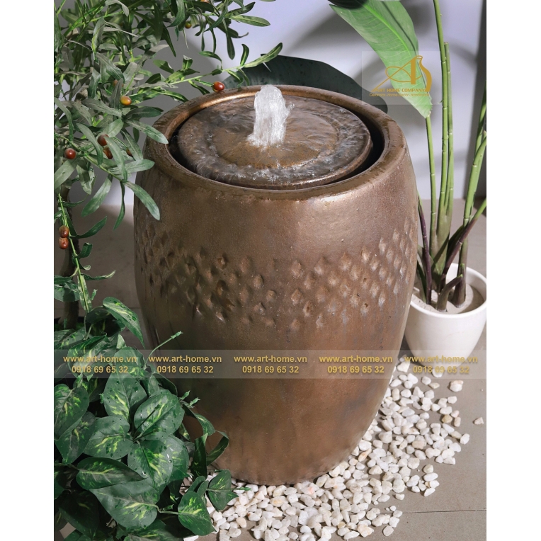 Thác Nước Gốm Art-Home Trang Trí Sân Vườn, Làm Cảnh Quan, Làm Quà Tặng Biếu_WF016H61ME