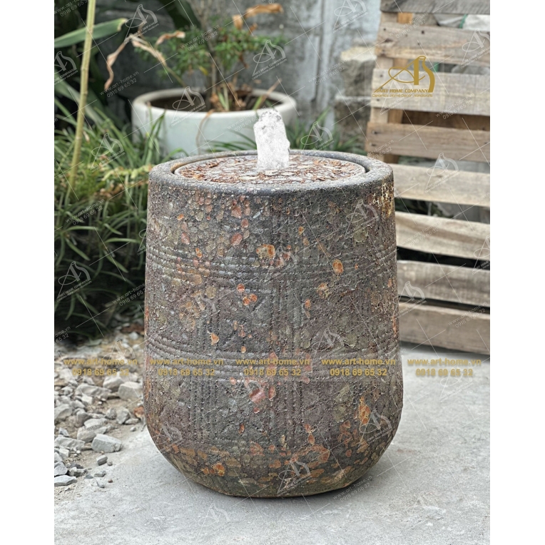 Thác Nước Gốm Art-Home Trang Trí Sân Vườn, Làm Cảnh Quan, Làm Quà Tặng Biếu_WF018H45RU