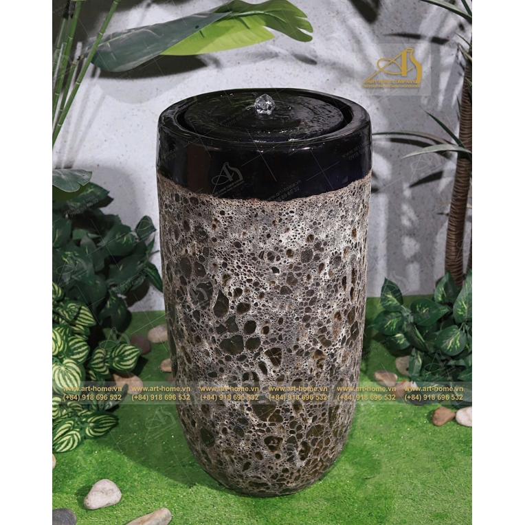 Thác Nước Gốm Art-Home Trang Trí Sân Vườn, Làm Cảnh Quan, Làm Quà Tặng Biếu_WF024H78BLO